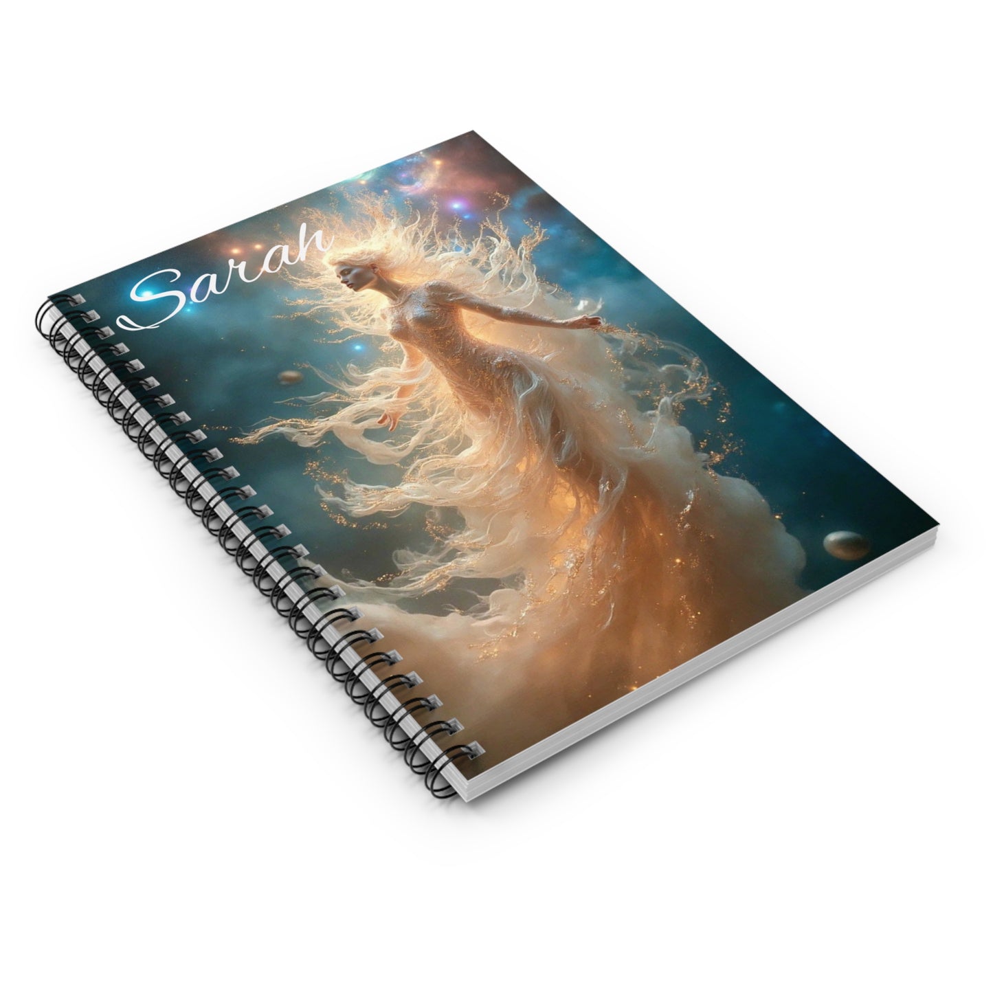 Personalized Cosmic Dream Spiral Notebook - Ruled Line, Journal, Gift for Students, Writers, Creative Minds, Starry Night, Custom Name