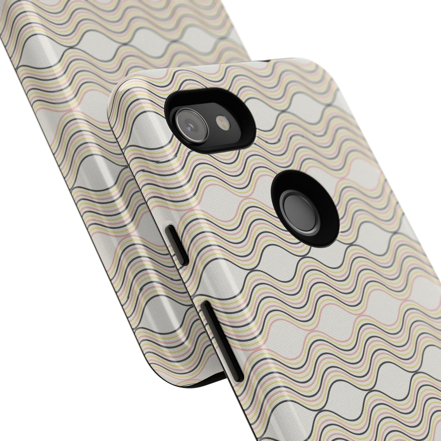 Stylish Phone Case for Tough Protection, Wavy Design, Chic Accessory, Gift for Her, Trendy Tech, Holiday Gift Idea