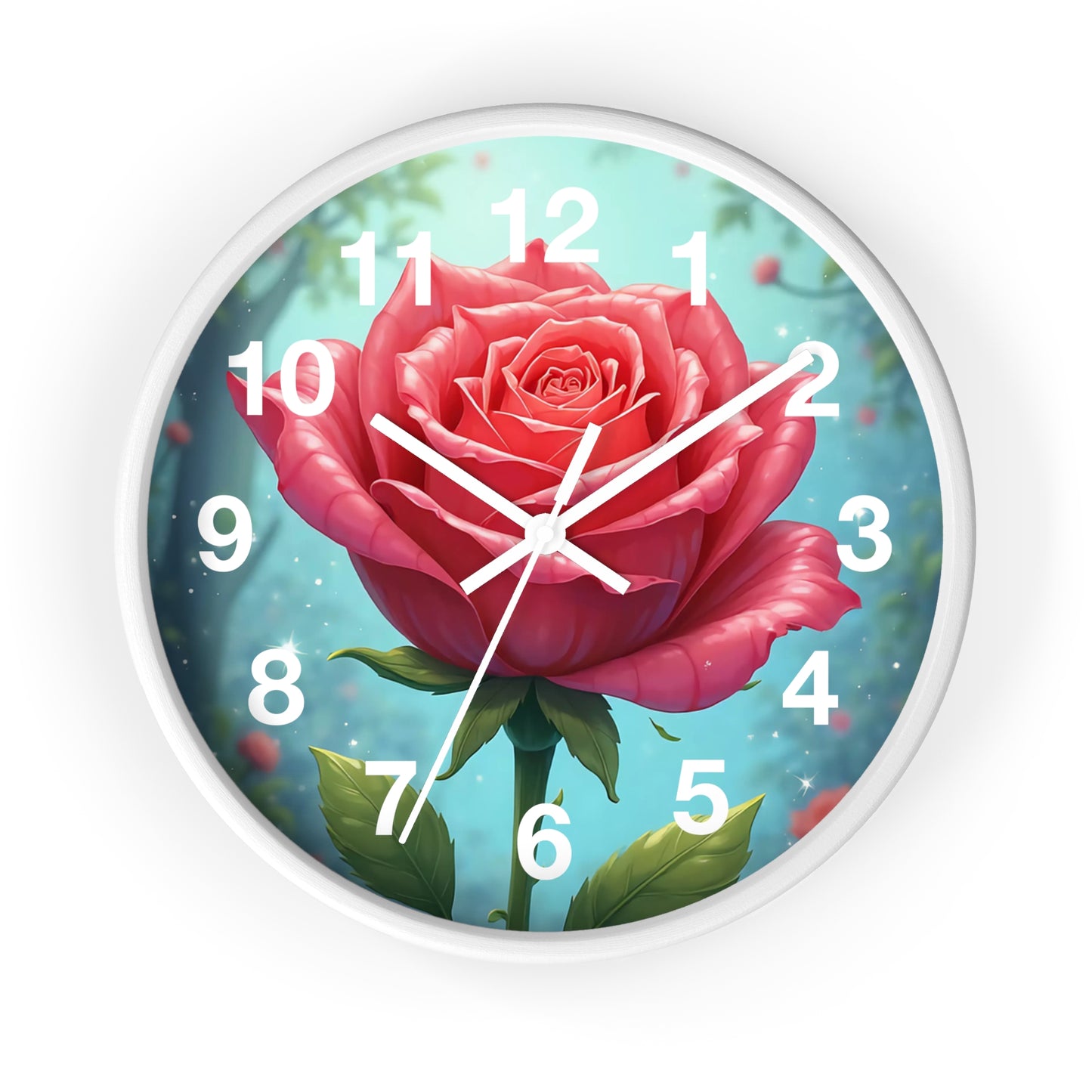 Floral Rose Wall Clock - Elegant Home Decor, Unique Gift for Garden Lovers, Timeless Decoration for Living Room, Birthday, Wedding, [...]