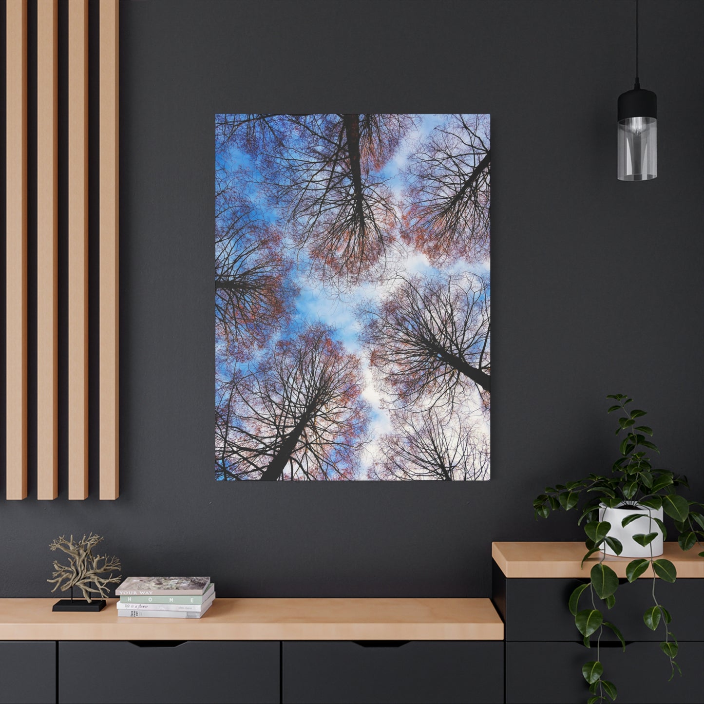 Winter Tree Canopy Matte Canvas Wall Art — Stretched 1.25"