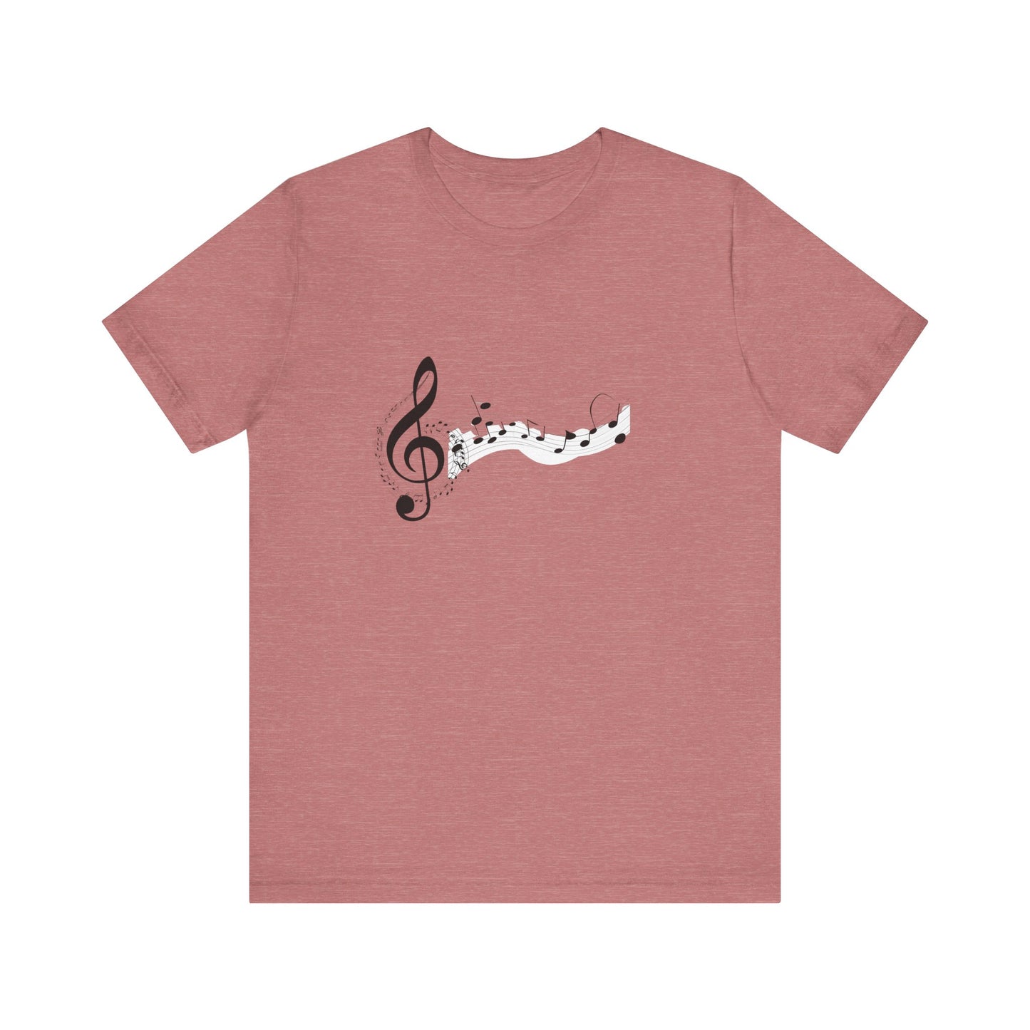 Musical Notes Short Sleeve Tee for Music Lovers