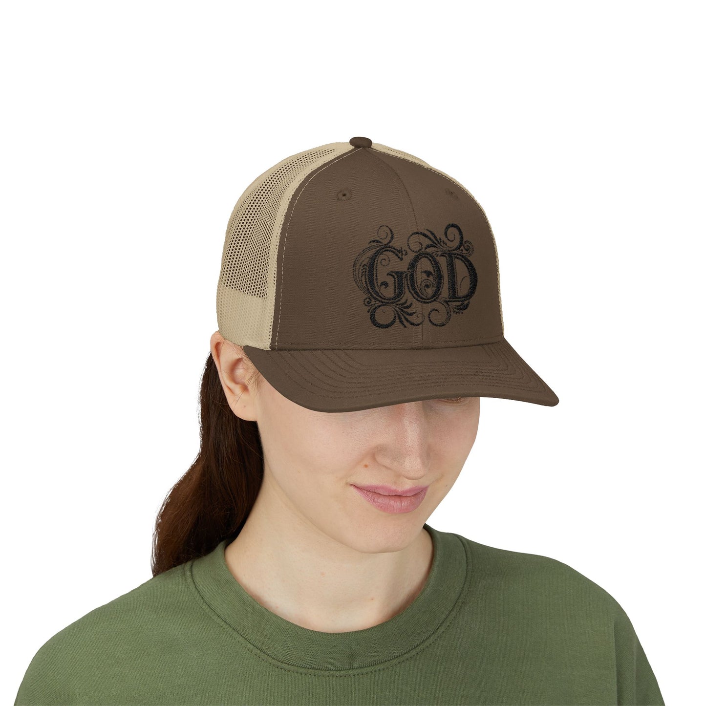 Divine Faith Snapback Trucker Cap - Spiritual Fashion, God Theme hat, Outdoor Style, Gift for Believers, Casual Wear