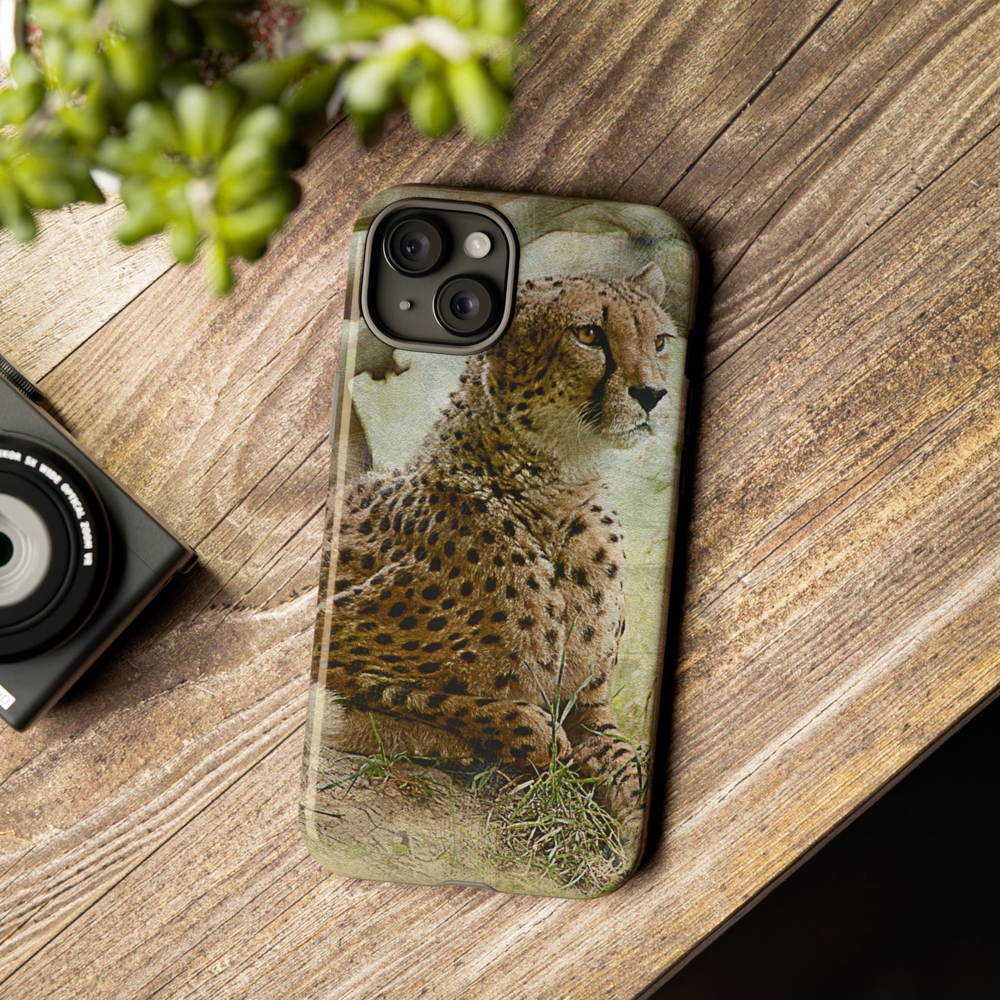 Cheetah Phone Case, Tough Cases, Animal Lover Gift, Wildlife Protection, Eco-Friendly Mobile Cover, Unique Phone Accessory
