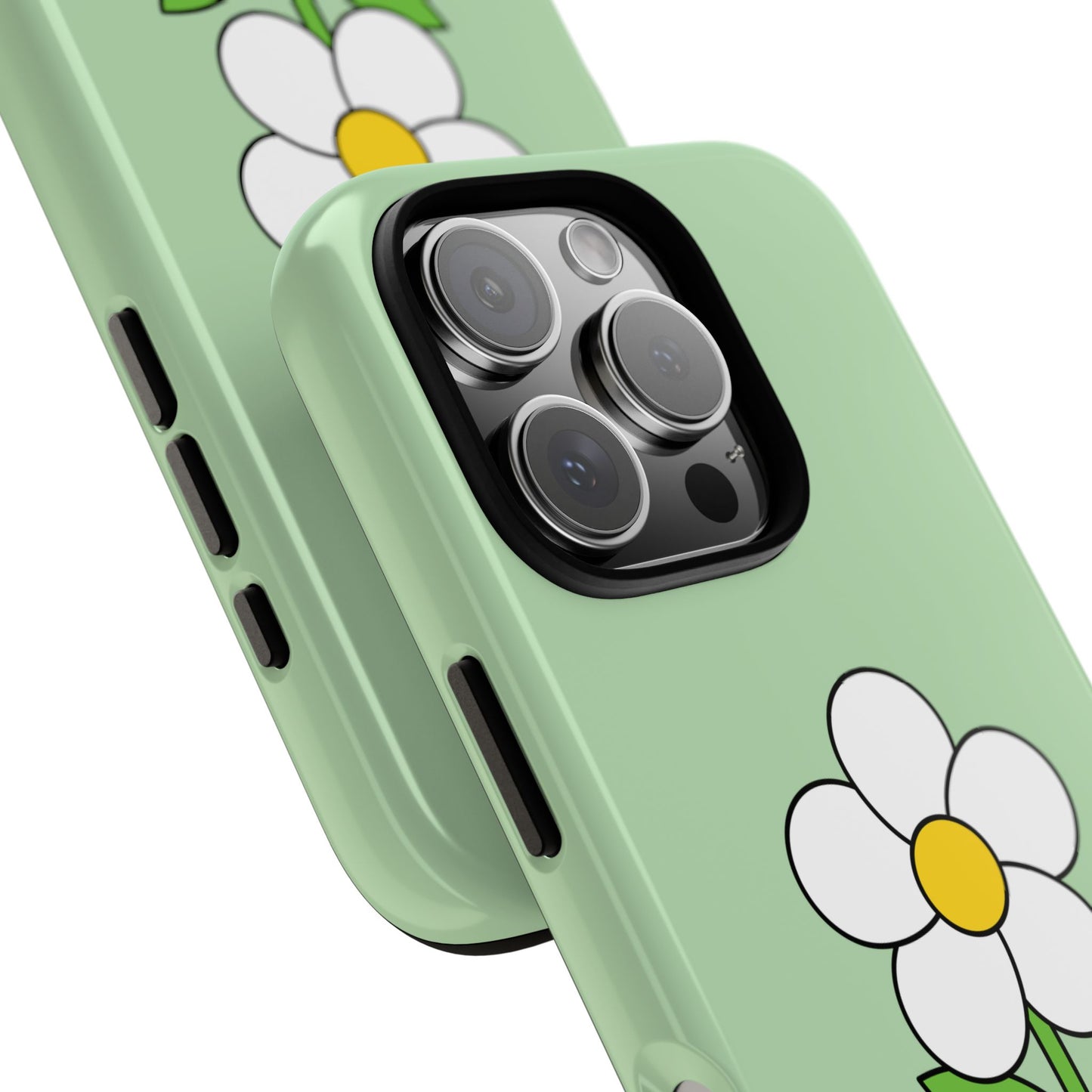 Floral Phone Case - Tough Cases for Nature Lovers, Cute Green Flower Design, iPhone Cover, Gift for Her, Spring Accessories