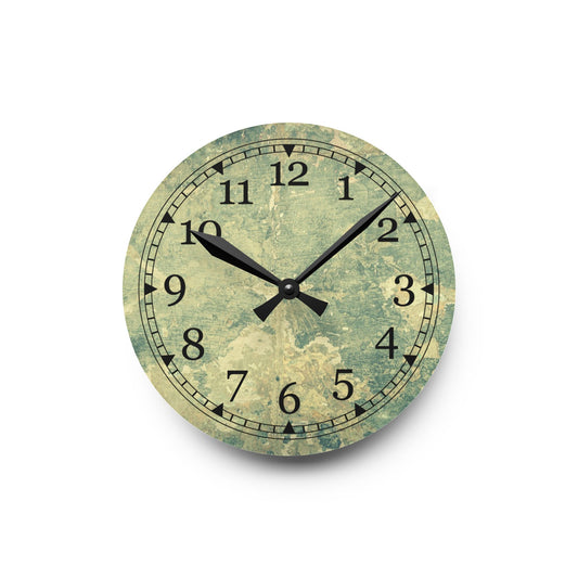 Vintage-Inspired Acrylic Wall Clock - Timeless Home Decor, Rustic Accent