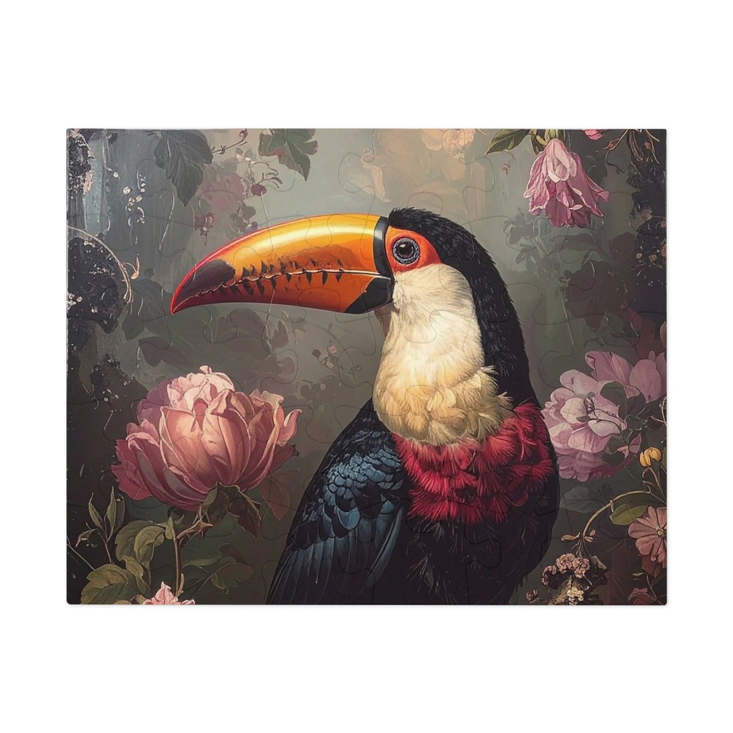 Vibrant Toucan Jigsaw Puzzle with Tin - Bird Lovers Gift, Home Decor, Family Activity, Tropical Art, Unique Presents