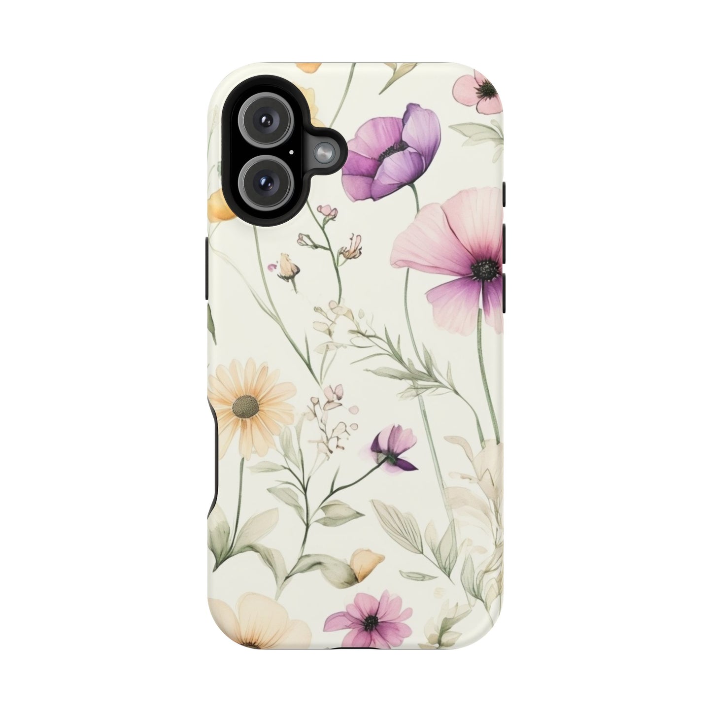 Floral Watercolor Magnetic Impact-Resistant Phone Case