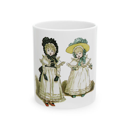 Vintage Doll Illustration Ceramic Mug | Retro Tea Coffee Cup, Gift for Collectors, Home Decor, Birthday, Vintage Lovers