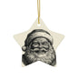 Festive Ceramic Ornaments, 2-Sided Print for Christmas Decor, Personalized Holiday Gifts, Winter Decorations, Santa Claus Ornaments