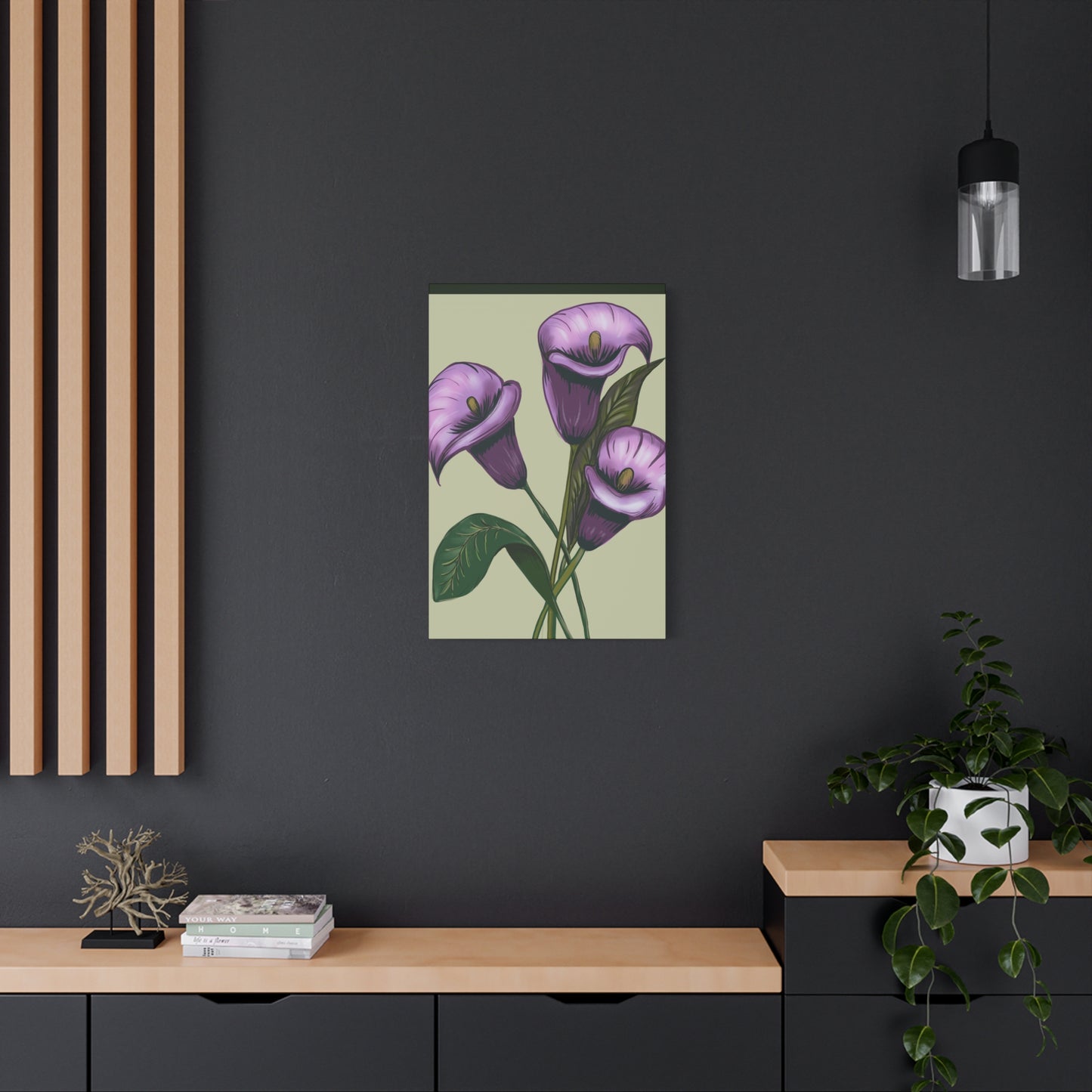 Copy of Matte Canvas, Stretched, 1.25" Purple Flowers