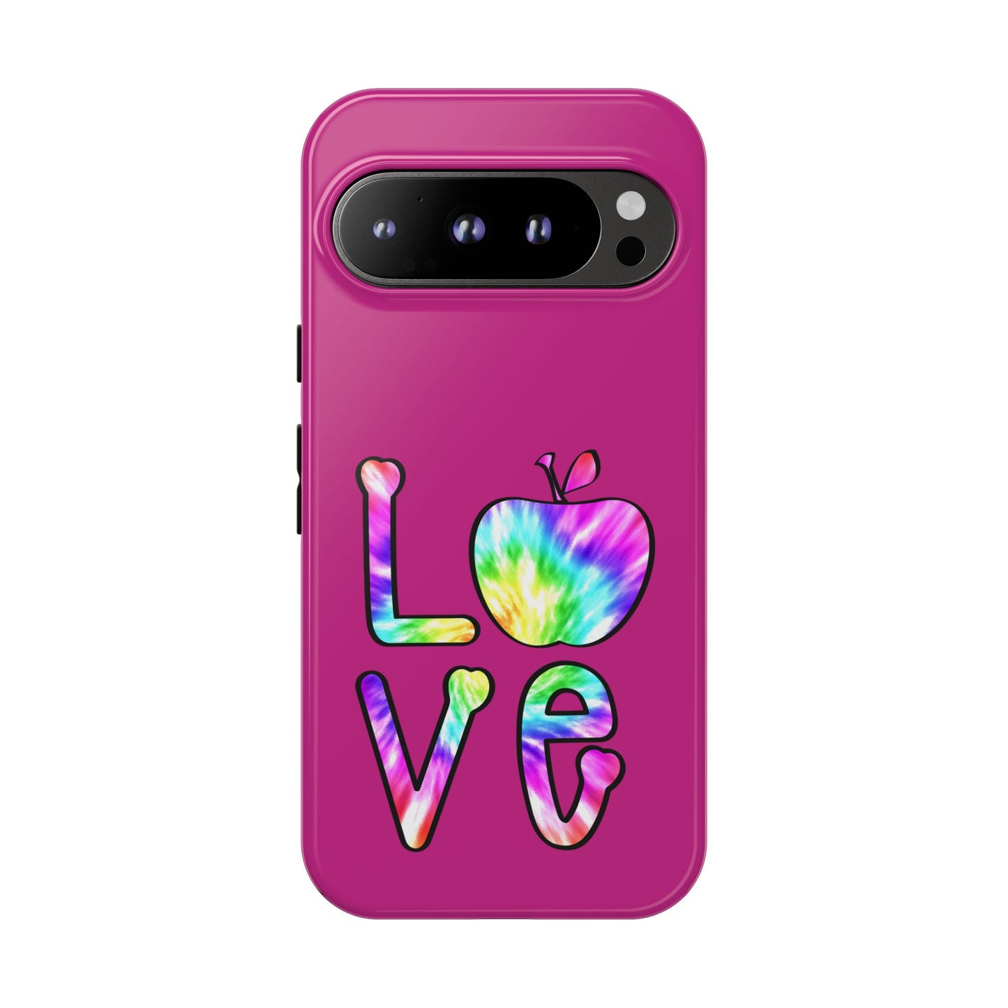 Colorful Love Phone Case, Tough Cases for iPhone, Cute Phone Accessory, Gift for Her, Summer Vibe Phone Cover