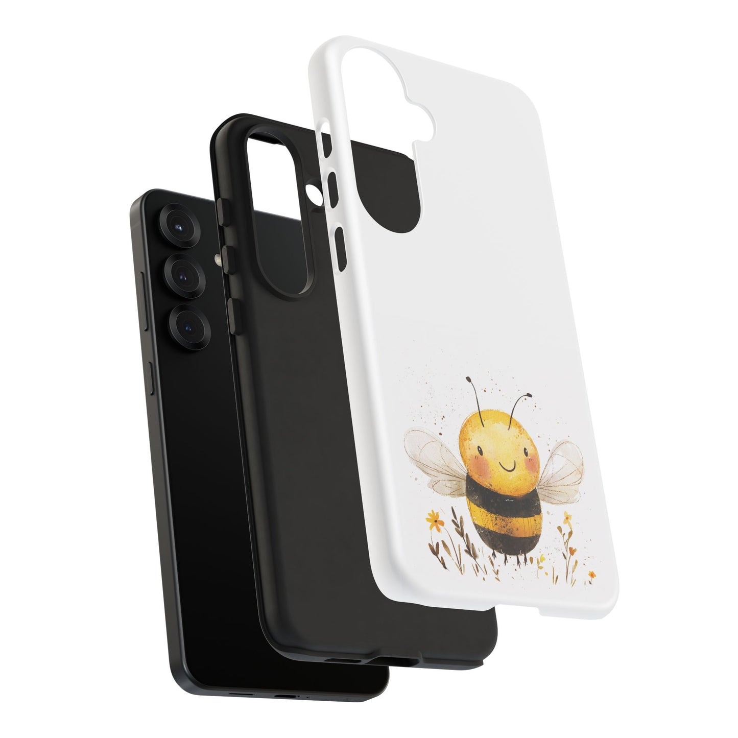 Bee Phone Case, Cute Bee Design, Tough Phone Cover, Gift for Nature Lovers, Floral Bee Mobile Case, Bee-themed Accessory