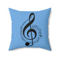 Musical Notes Pillow, Cozy Home Decor, Perfect Gift for Musicians, Music Lover's Room Accent, Unique Music Themed Pillow
