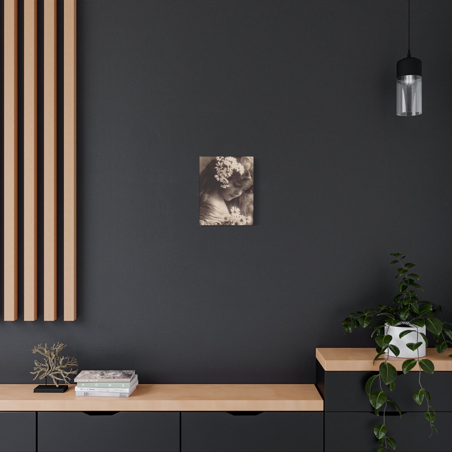 Vintage Floral Portrait Canvas