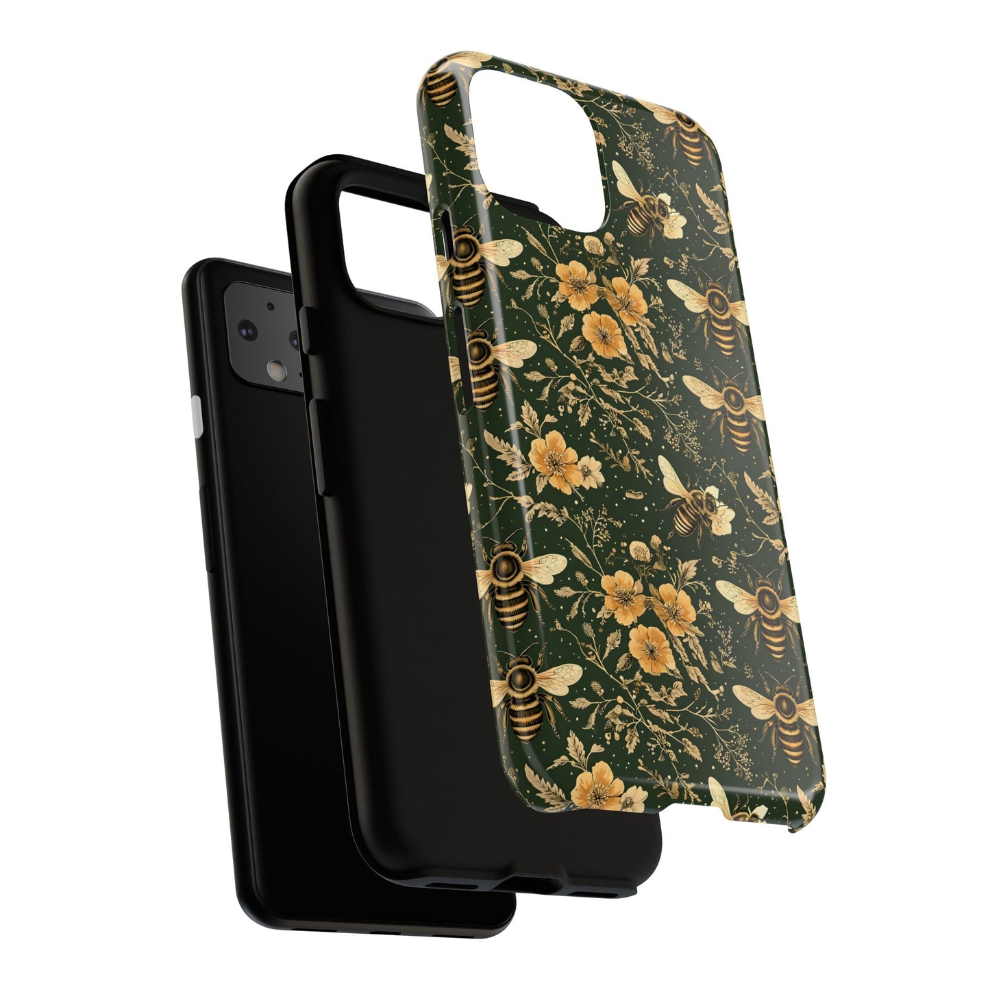 Nature-Inspired Phone Case, Tough Cases for Nature Lovers, Floral Bee Design, Eco-Friendly Gift, Summer Vibes, Trendy Phone Accessory,