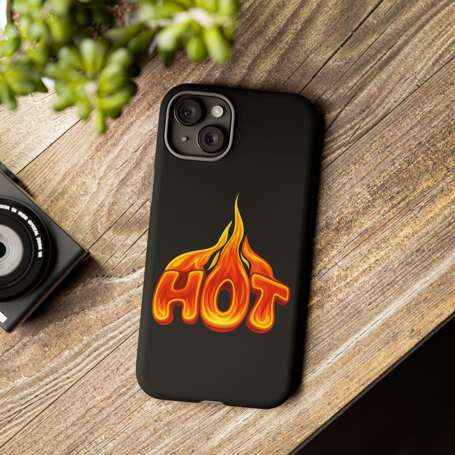 Stylish Phone Case, Hot Flames Design, Gift for Teens, Trendy Accessory, Protective Cover, Unique Phone Case