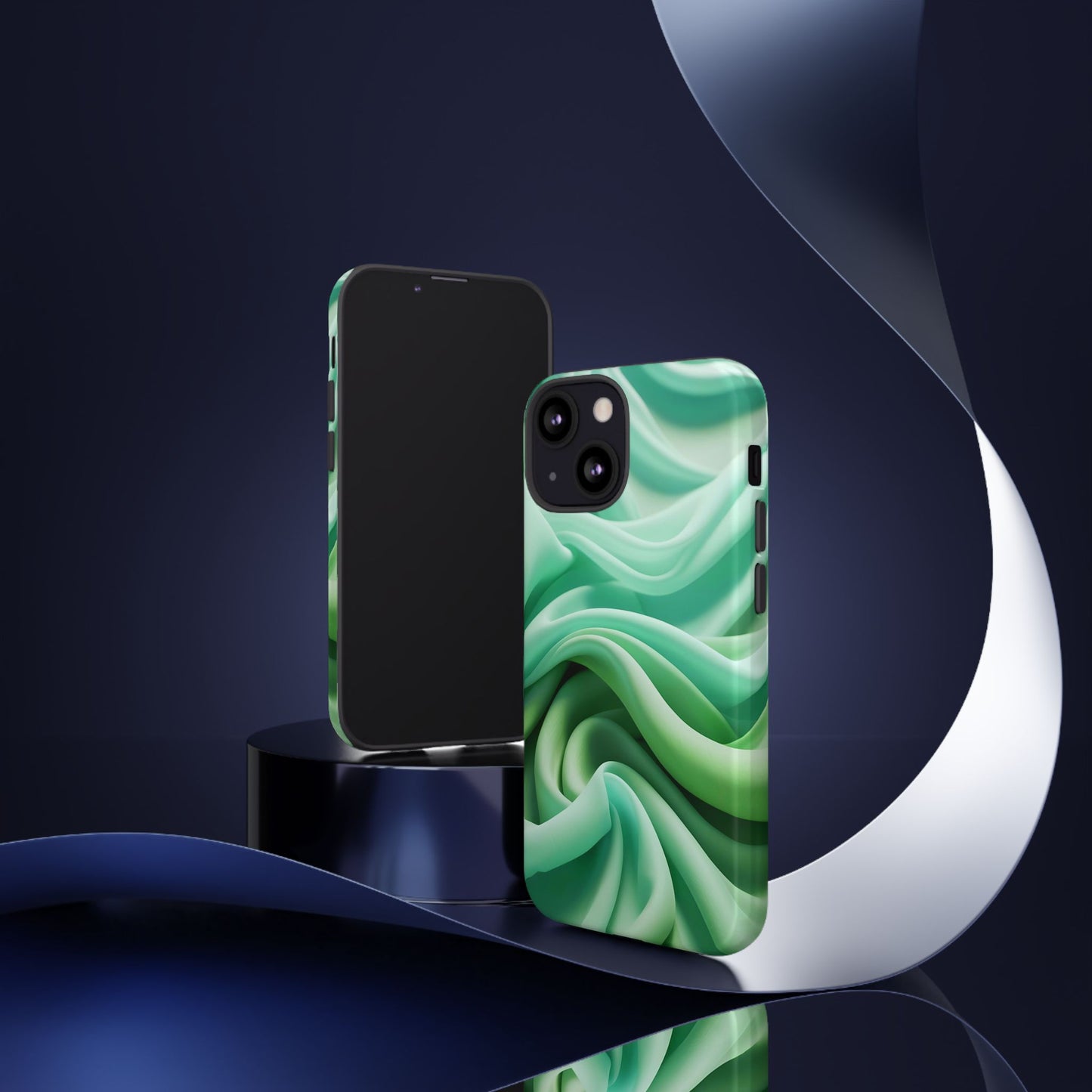 Stylish Phone Case, Tough Case, Green Abstract Design, Cell Phone Cover, Unique Gift, Trendy Accessory