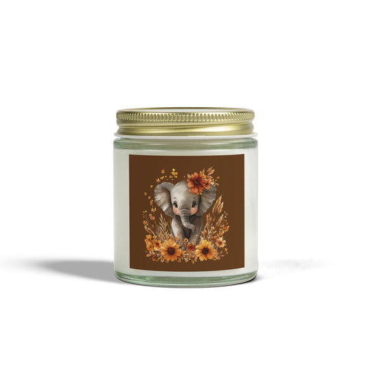 Whimsical Elephant Scented Candle - Coconut Apricot Wax for Home Decor, Gifts, Relaxation, Baby Showers, Birthday Celebrations