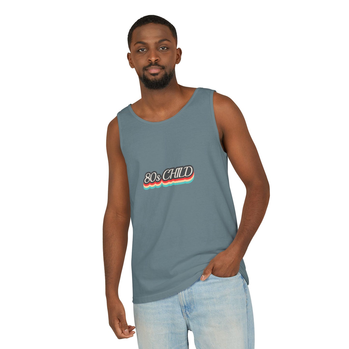 80s Child Unisex Tank Top | Retro Summer Wear, Vintage Style Shirt, Gift for 80s Lovers, Bohemian Fashion, Nostalgic Apparel