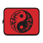 Stylish Laptop Sleeve with Yin Yang Design, Tech Carry Case, Gift for Students, Men and Women, Office and Home Use, Modern Gadget Sleeve