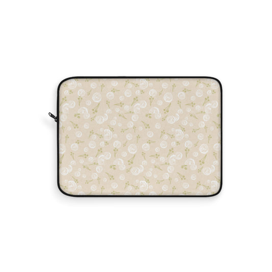Chic Floral Laptop Sleeve - Stylish Computer Case, MacBook Protector, Unique Gift for Students, Elegant Tech Accessory