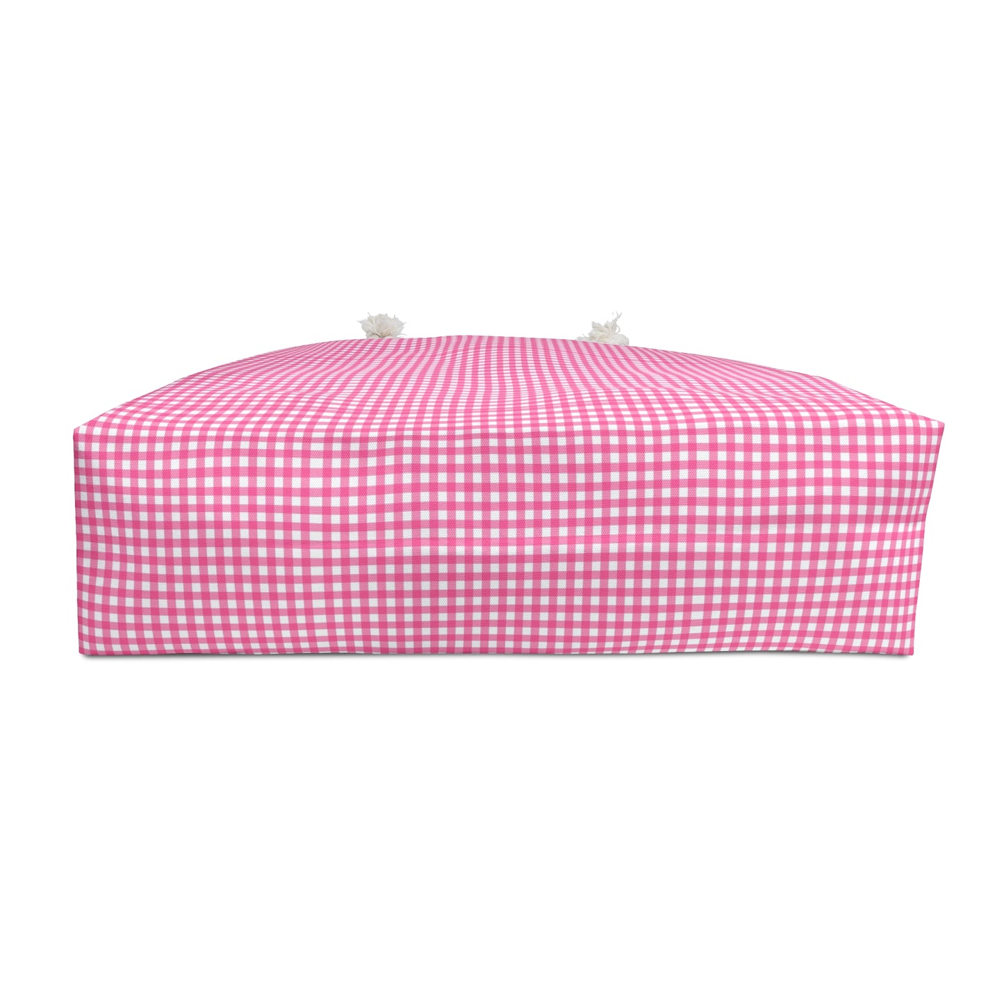 Pink Gingham Weekender Bag | Travel Tote, Overnight Bag, Beach Bag, Picnic Tote, Stylish Carryall