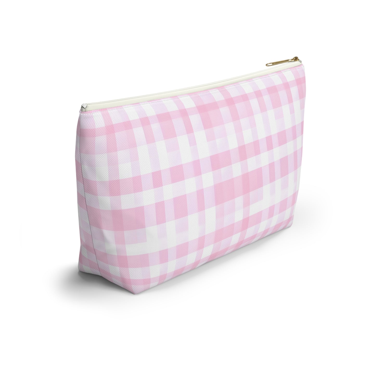 Chic Pink Plaid Accessory Pouch | Makeup Bag, Travel Organizer, Toiletry Case, Gift for Her, Cute Storage Solution