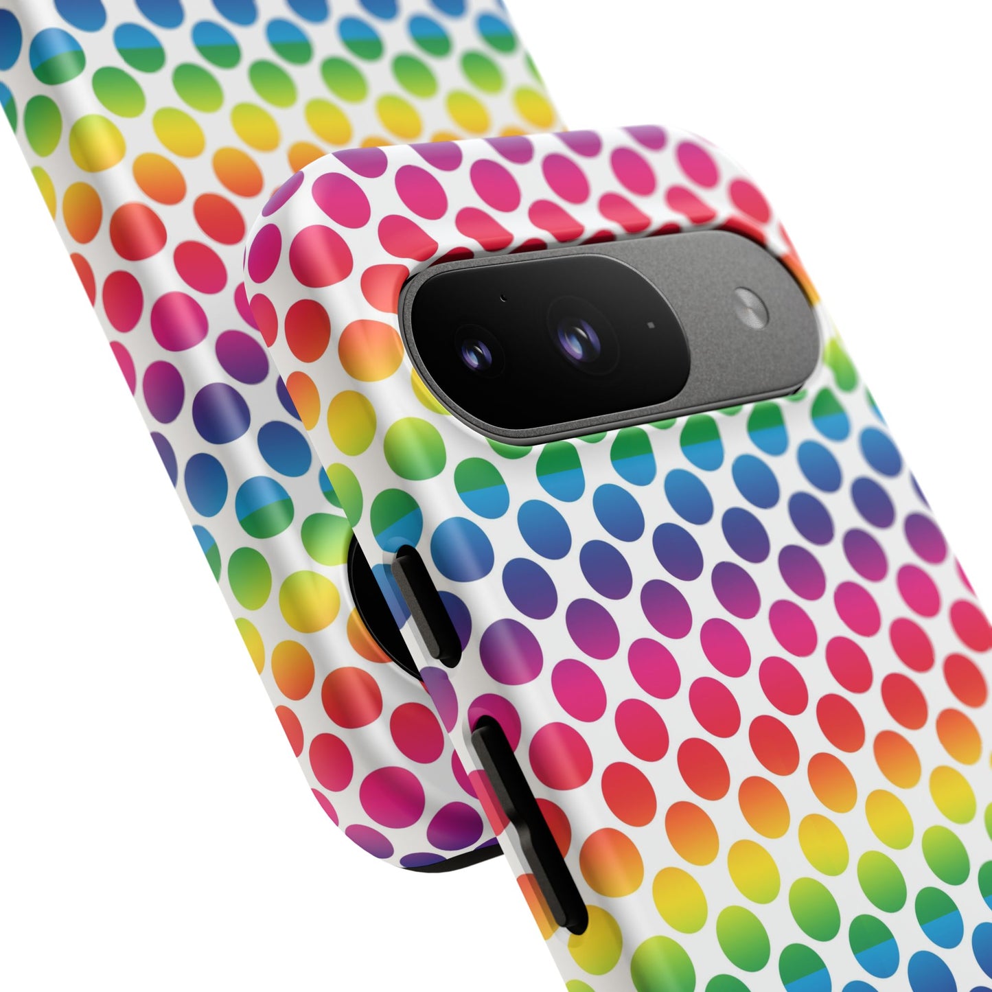 Rainbow Dot Phone Case, Colorful Phone Cover, Fun Phone Accessory, Gift for Friends, Trendy Mobile Case