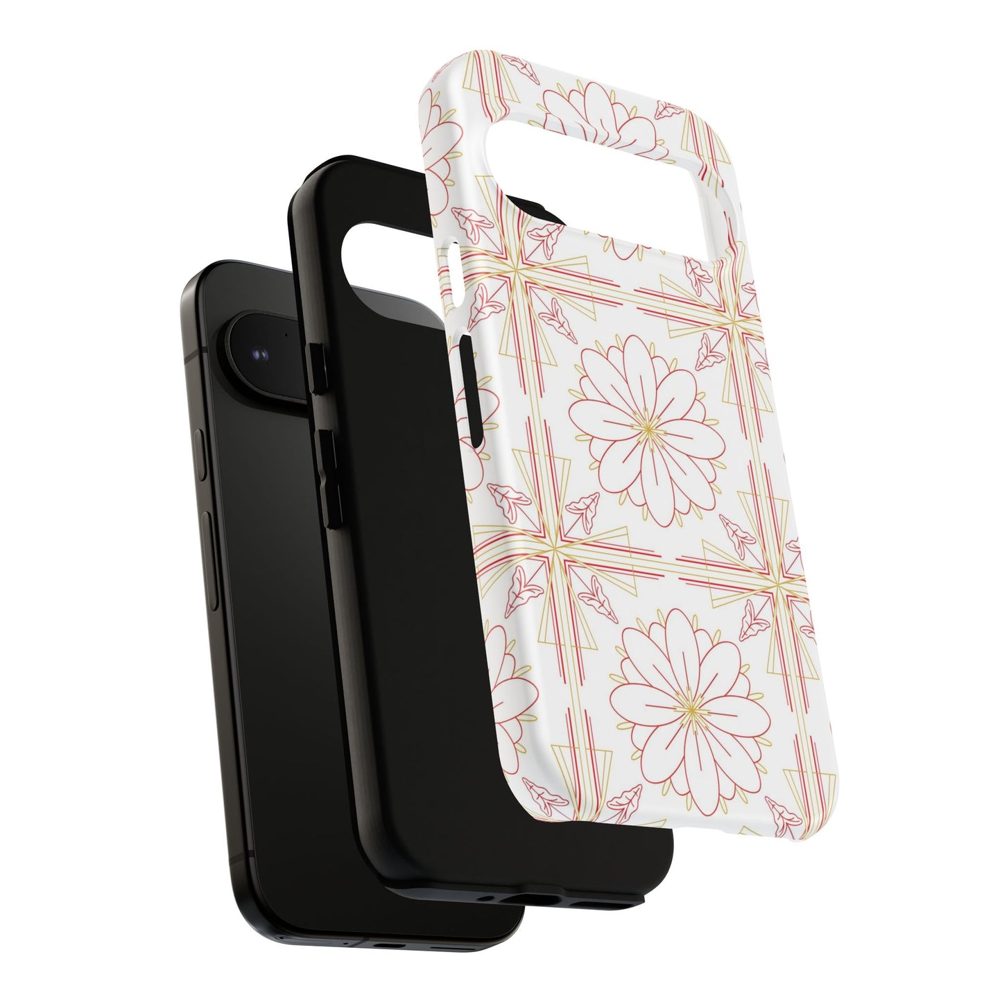 Floral Pattern Phone Case - Stylish Tough Case, Flower Design, Cute Mobile Cover, Phone Accessory, Gift for Her, Spring Style