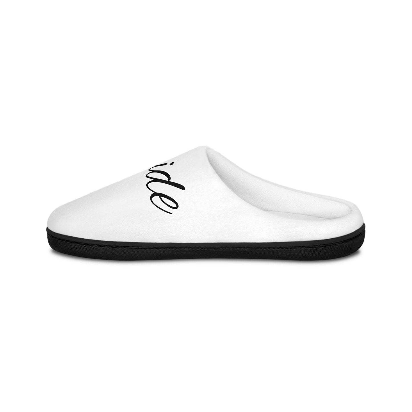 Cozy Women's Indoor Slippers with Elegant Script Design, Comfort for Home, Gift Ideas, Relaxation, Housewarming
