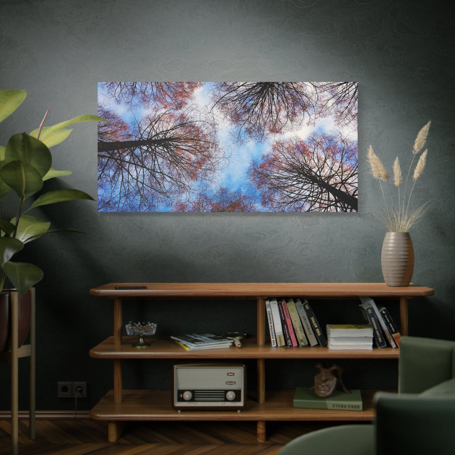 Canopy Sky Canvas Print — Winter Tree Tops Wall Art