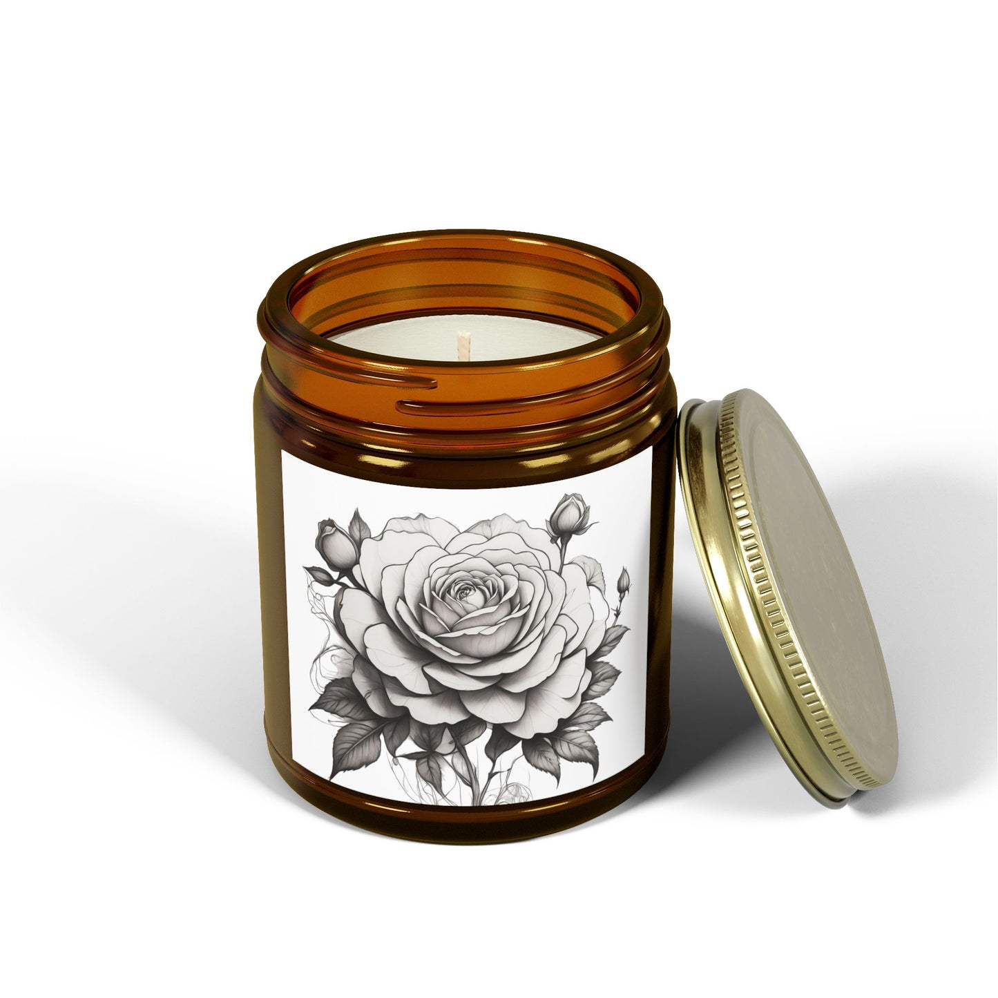 Rose Scented Candle - Coconut Apricot Wax, Relaxing Aromatherapy, Home Decor, Gifts for Her, Eco-friendly Candle