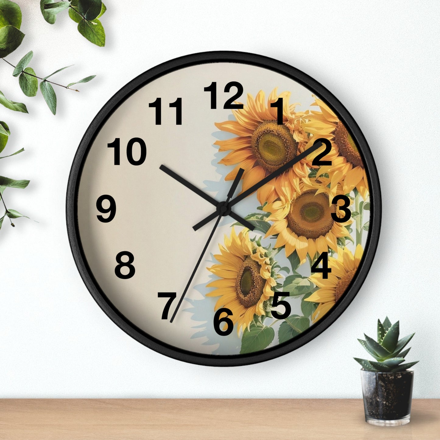 Sunflower Bouquet Wall Clock | Floral Home Decor, Kitchen Clock