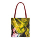 Vibrant Abstract Art Tote Bag, Colorful Reusable Shopper