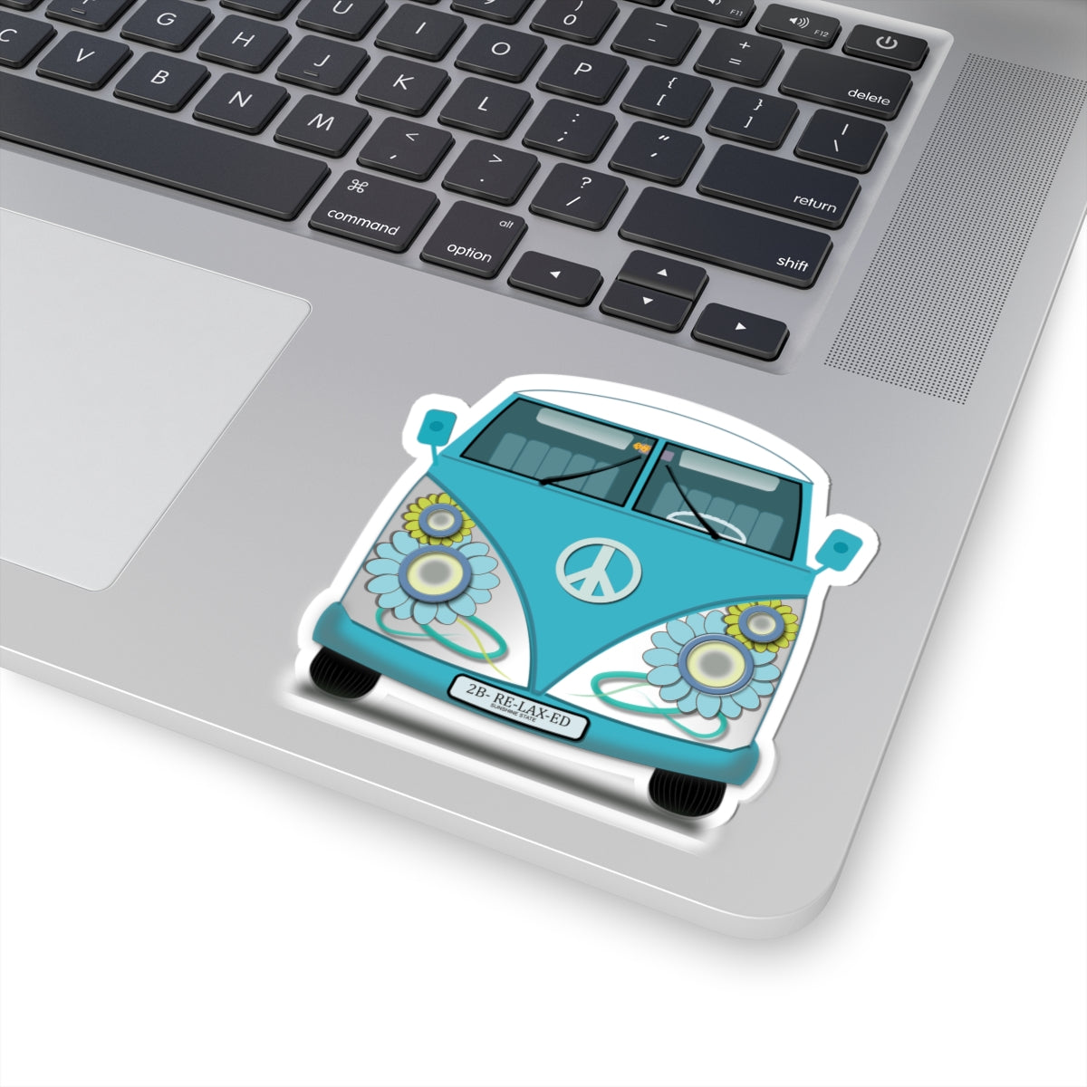 Bohemian VW Bus Stickers, Peace Sign Vinyl Stickers, Flower Stickers for Water Bottles, Gift for Hippies, Laptop Stickers