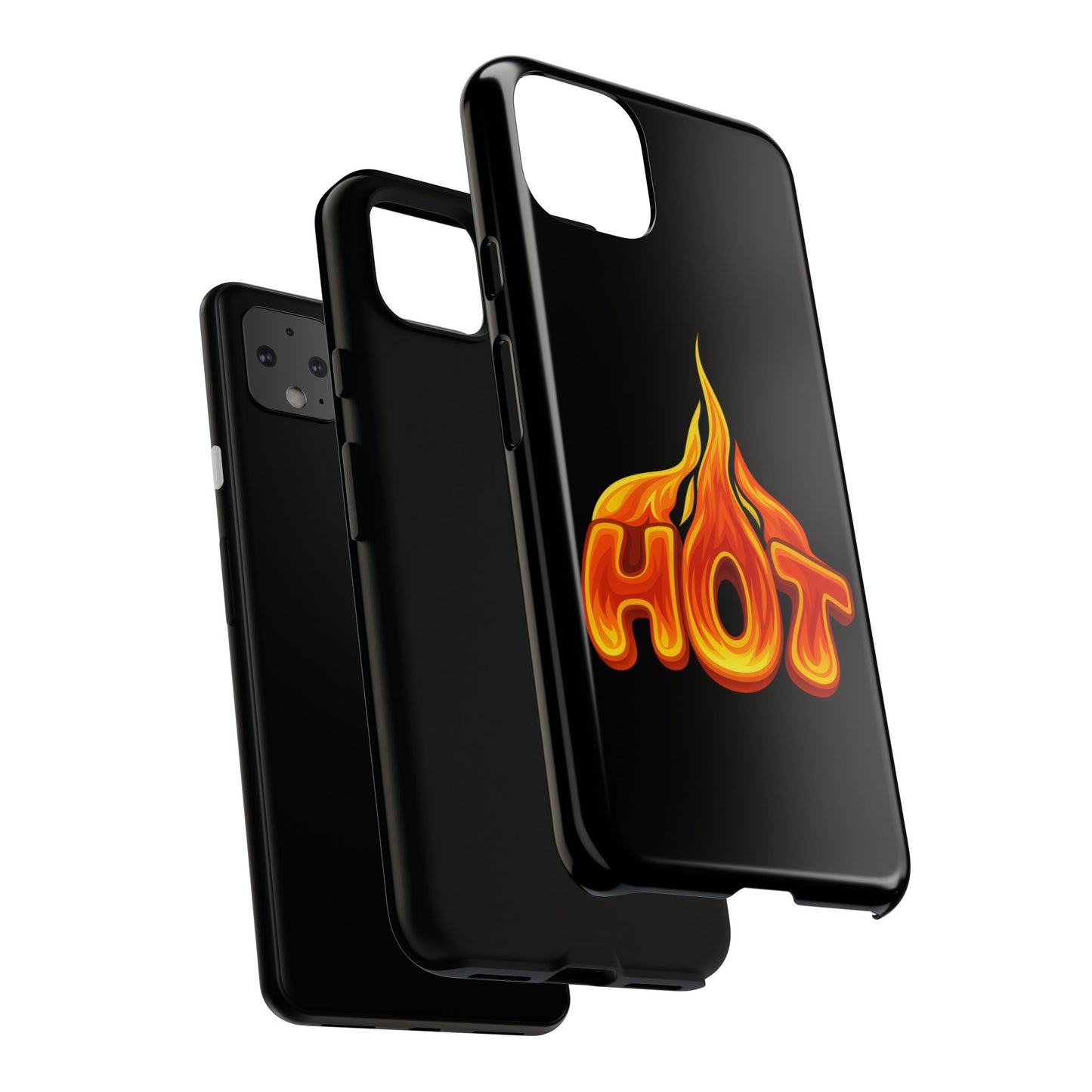 Stylish Phone Case, Hot Flames Design, Gift for Teens, Trendy Accessory, Protective Cover, Unique Phone Case