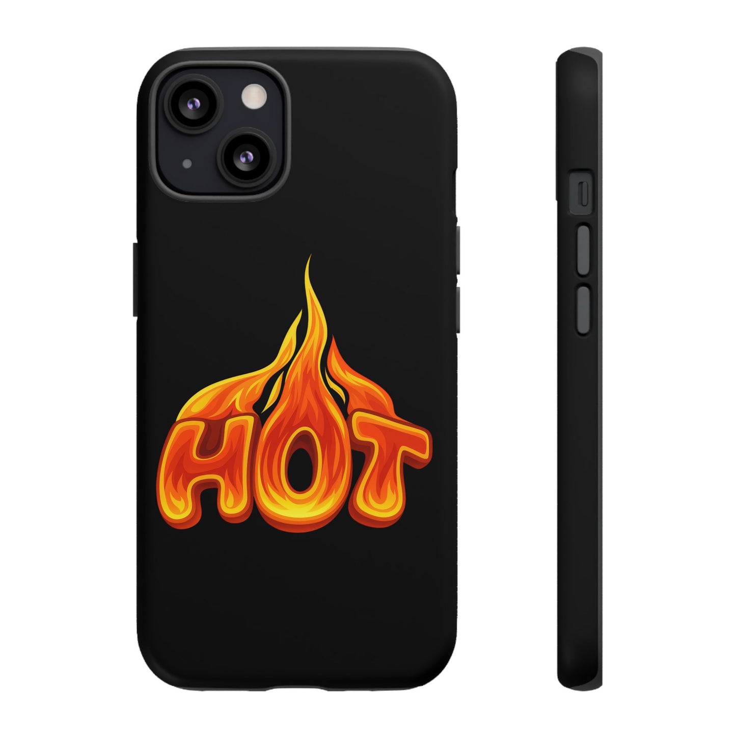 Stylish Phone Case, Hot Flames Design, Gift for Teens, Trendy Accessory, Protective Cover, Unique Phone Case