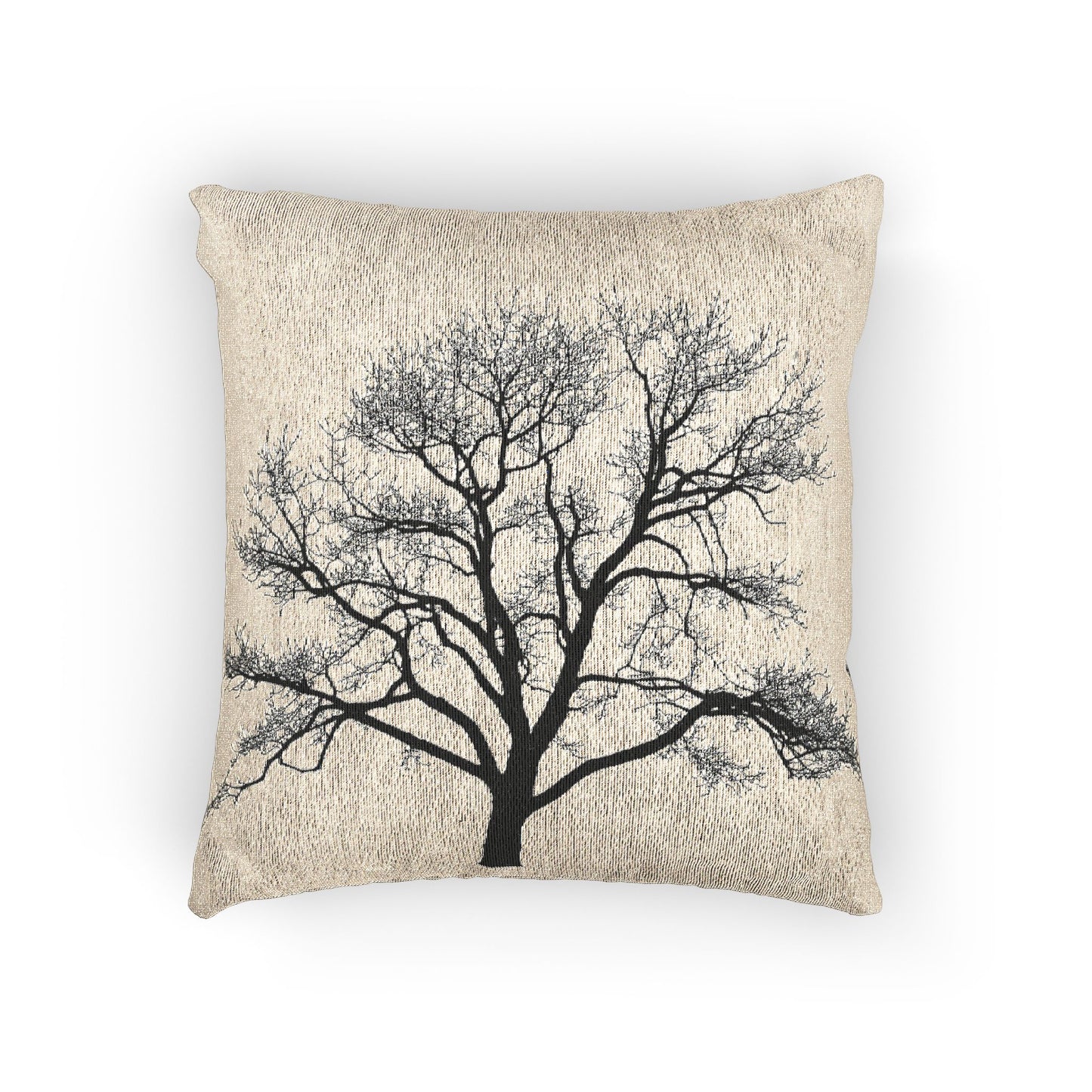 Natural Tree Woven Pillow, Cozy Home Decor, Living Room Accent, Unique Gift for Nature Lovers, Bohemian Style