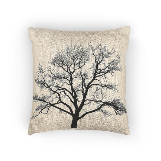 Natural Tree Woven Pillow, Cozy Home Decor, Living Room Accent, Unique Gift for Nature Lovers, Bohemian Style