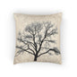 Natural Tree Woven Pillow, Cozy Home Decor, Living Room Accent, Unique Gift for Nature Lovers, Bohemian Style