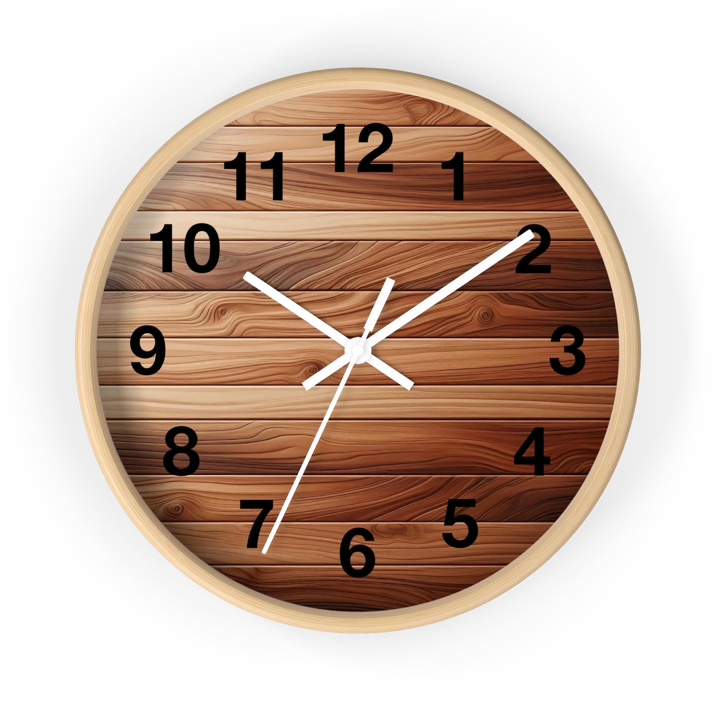 Rustic Wood Wall Clock - Natural Timber Home Decor, Gift for Housewarming, Wedding, Decorative Timepiece, Boho Style, Unique Design