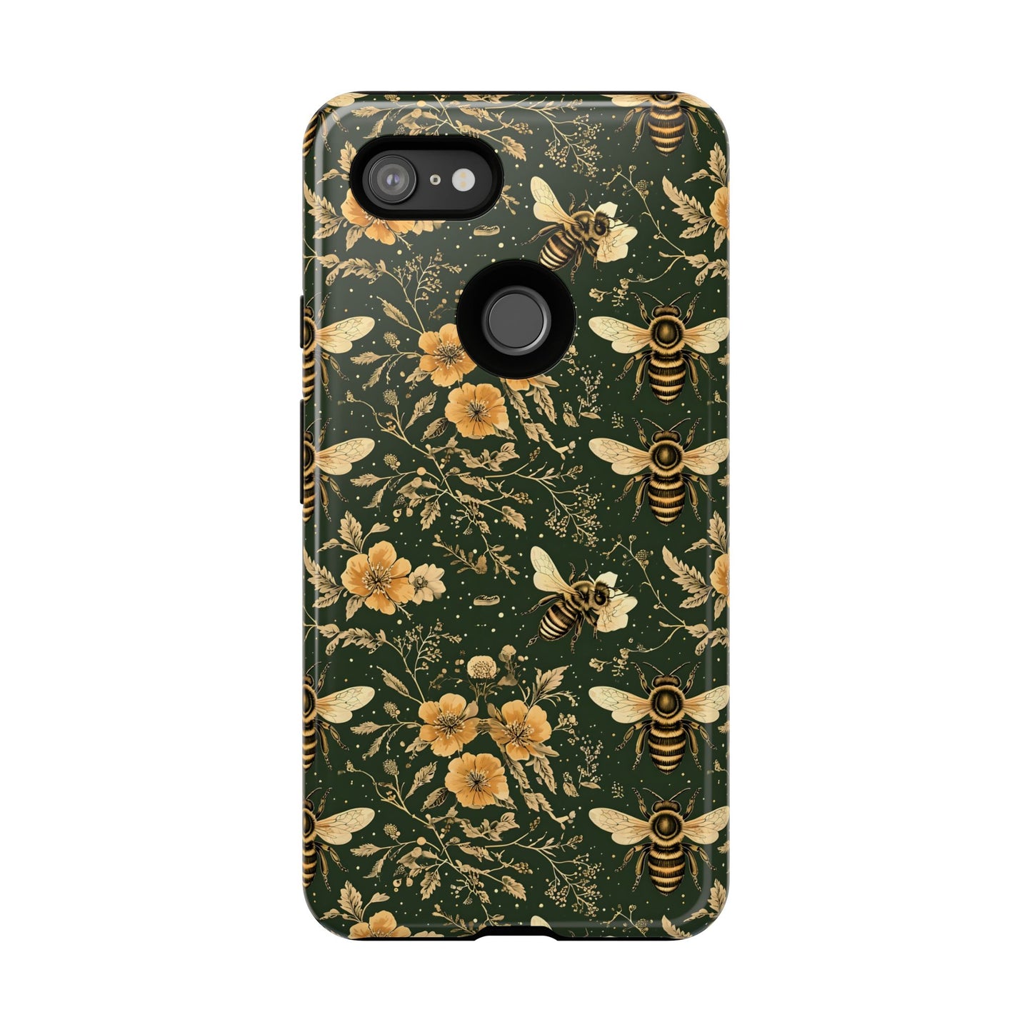 Nature-Inspired Phone Case, Tough Cases for Nature Lovers, Floral Bee Design, Eco-Friendly Gift, Summer Vibes, Trendy Phone Accessory,
