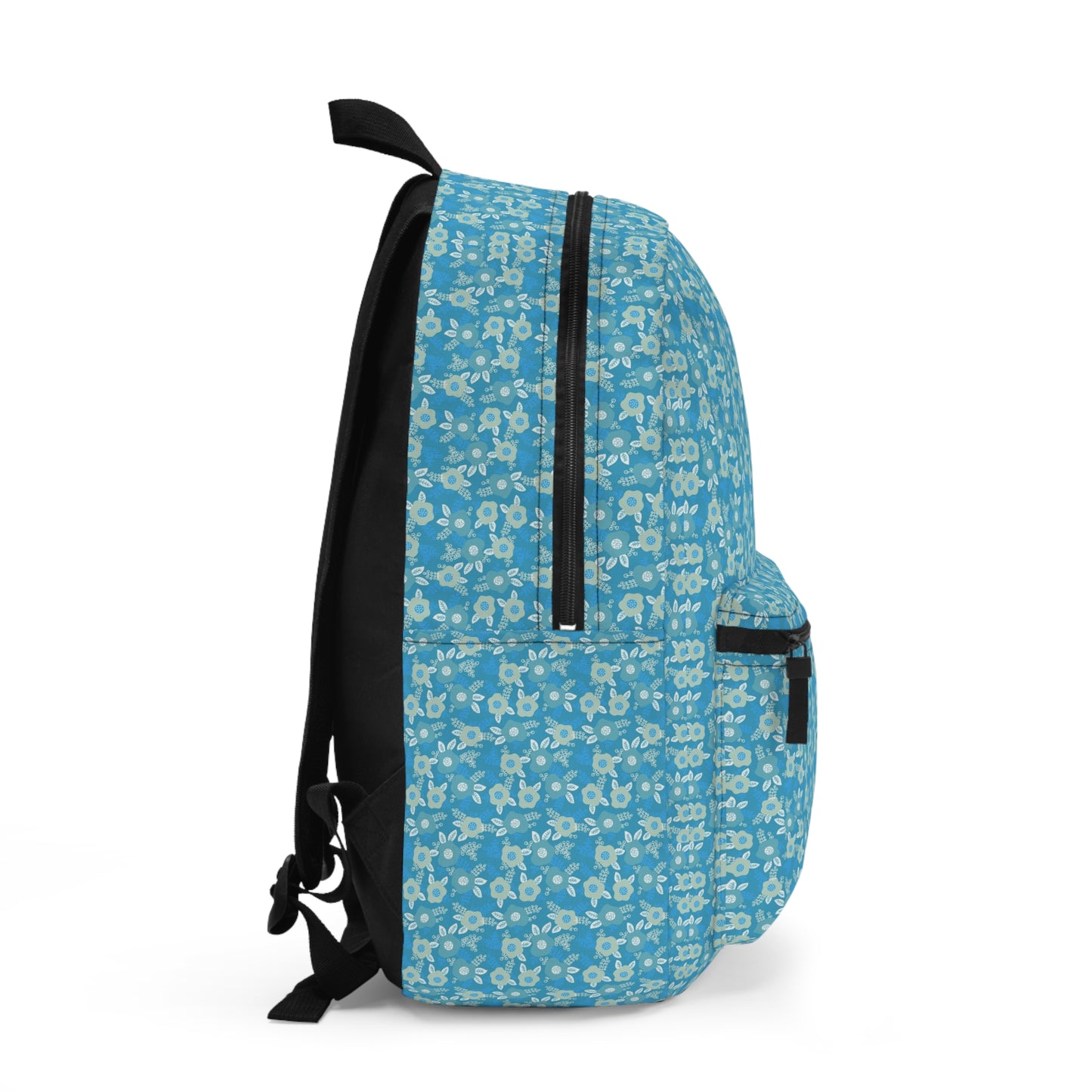 Blue Patterned Backpack, Casual Backpack, School Bag, Travel Backpack, Everyday Use, Gift for Students