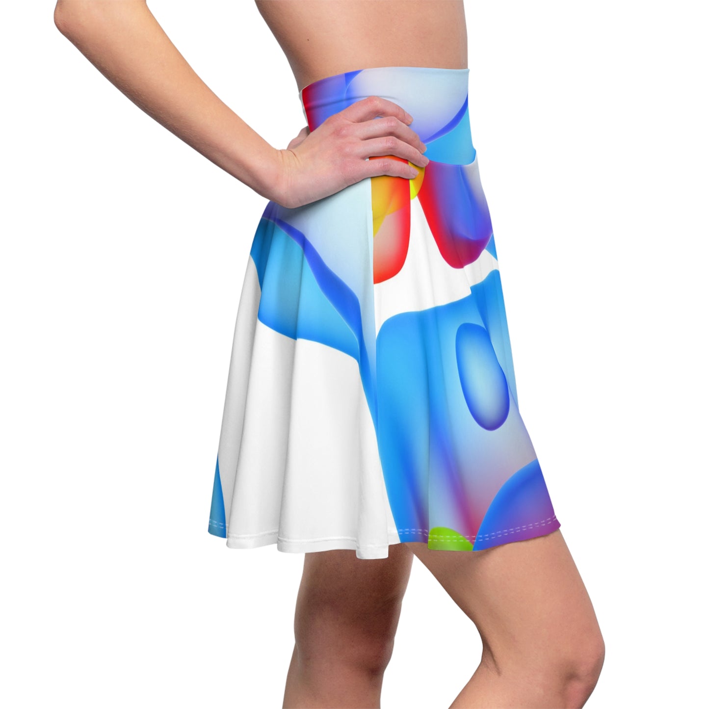 Colorful Women's Skater Skirt - Stylish Casual Wear, Party Style, Spring/Summer Fashion, Festival Outfit, Unique Gift Idea