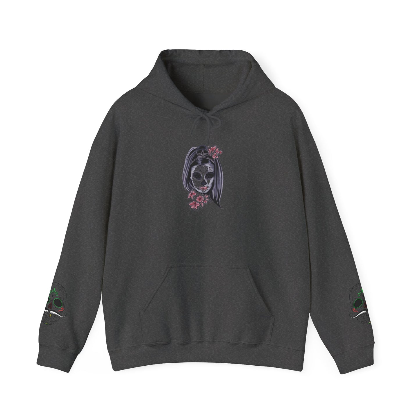 Day of the Dead Hoodie | Unisex Heavy Blend Sweatshirt, Skull Art, Mexican Holiday Apparel, Halloween Costume, Festival Gear