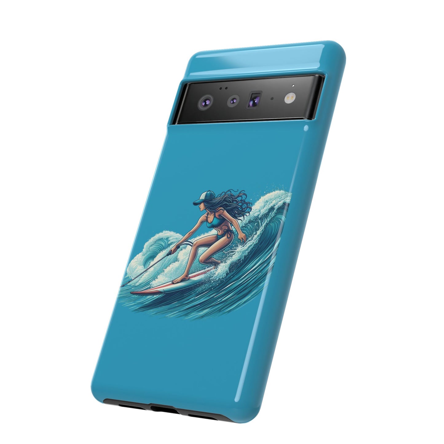 Surfing Phone Case, Coastal Vibes Phone Cover, Tough Cases for Beach Lovers, Ocean Art Phone Accessories, Summer Gift Idea