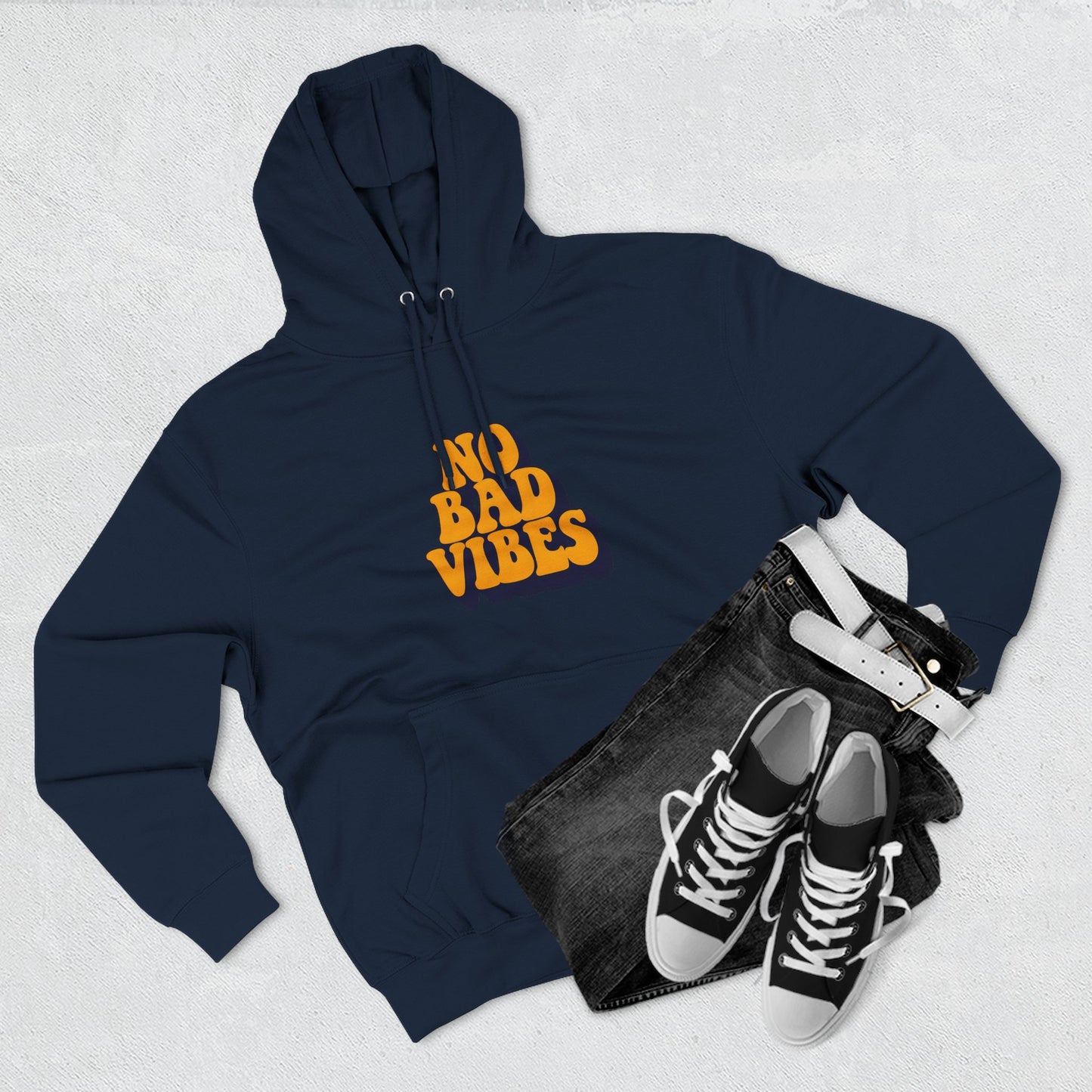 Good Vibes Only Fleece Hoodie for Positive Energy Lovers, Motivational Comfort, Chill Attire, Casual Wear, Gift for Friends