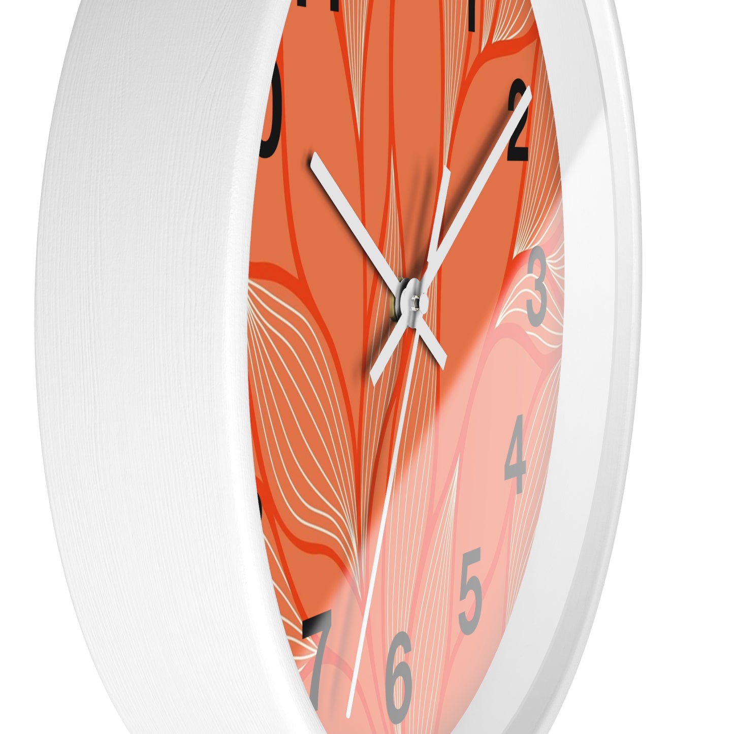 Modern Floral Wall Clock, Home Decor, Unique Timepiece, Boho Style, Office Decoration, Gift Idea