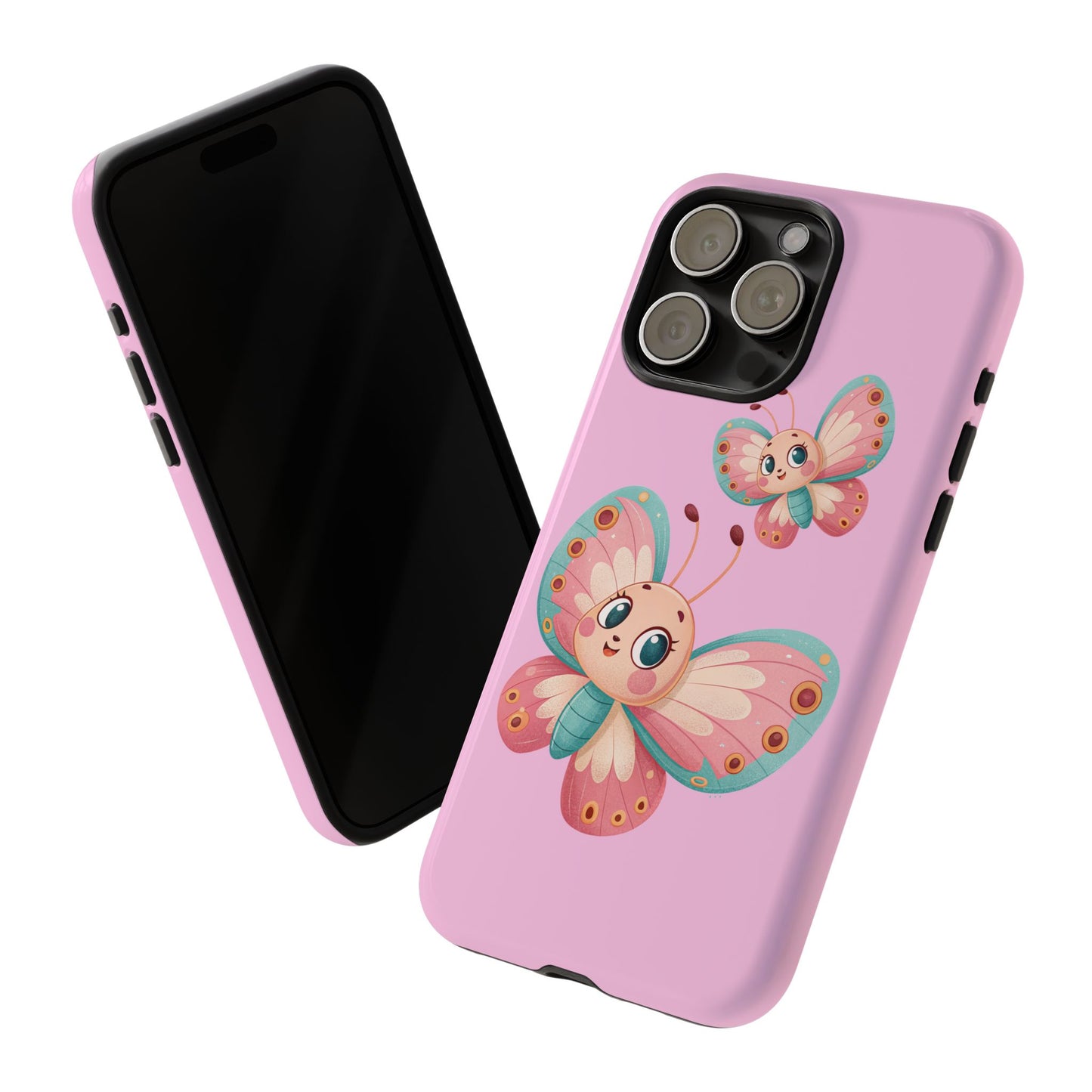 Cute Butterfly Phone Case, Tough Phone Cover, Girly Phone Accessory, Unique Gift for Her, Kids Phone Case, Floral Design Case