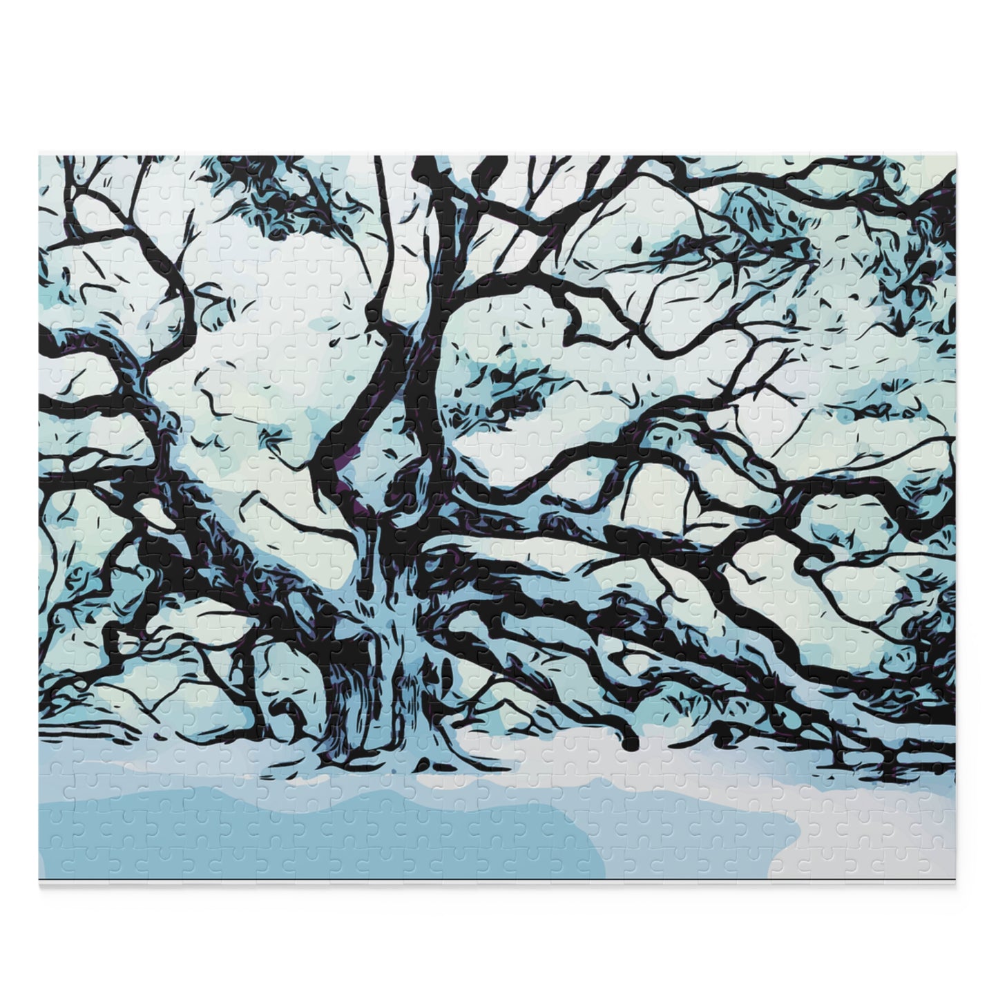 Artistic Tree Puzzle - 120, 252, 500-Piece, Nature Decor, Gift for Puzzle Lovers, Modern Home, Unique Wall Art, Relaxing Activity